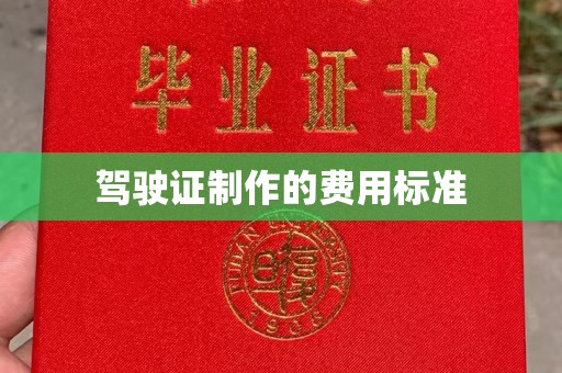 颍泉驾驶证制作的费用标准