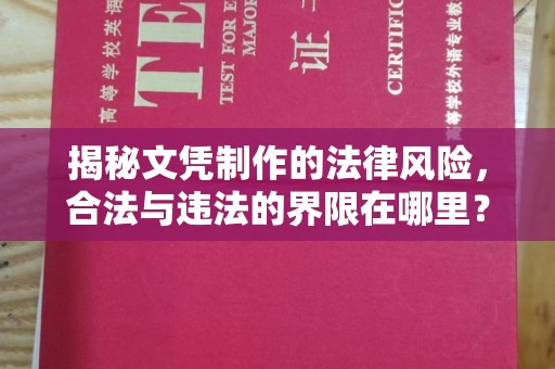 颍泉揭秘文凭制作的法律风险，合法与违法的界限在哪里？