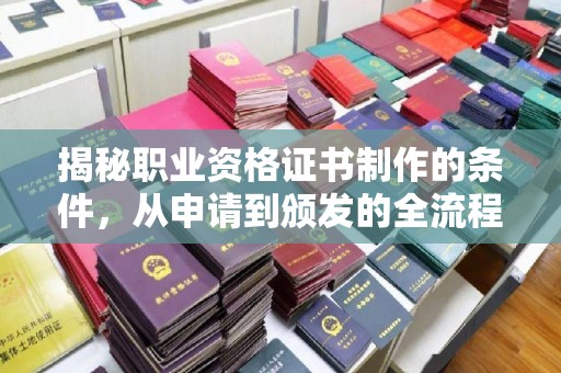 颍泉揭秘职业资格证书制作的条件，从申请到颁发的全流程解析